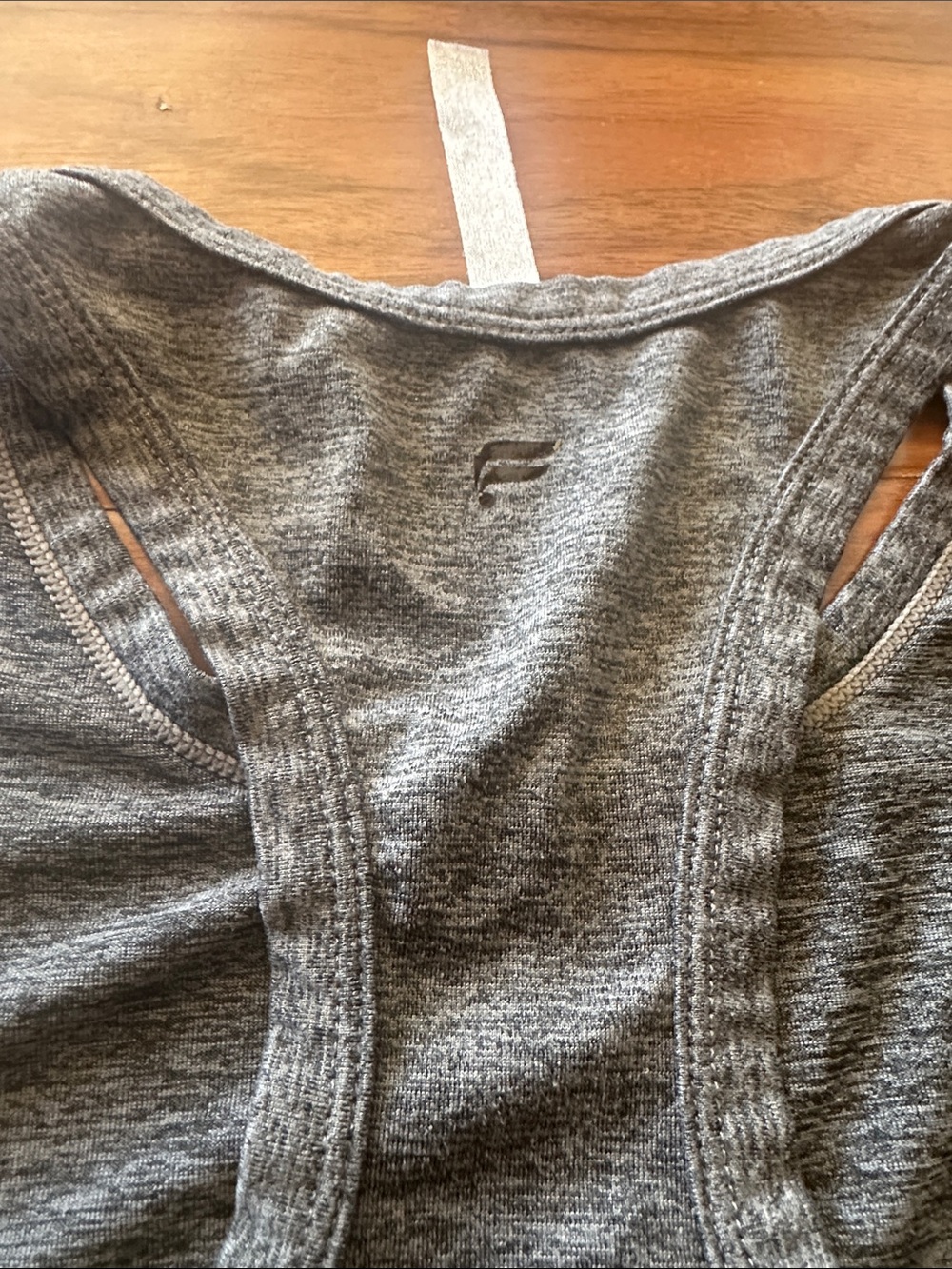 Fabletics Gray Racerback Crop Tank - Picture 3 of 3